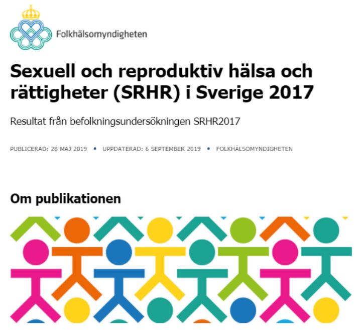 Faktablad: Resultat från undersökningen SRHR2017 av Folkhälsomyndigheten